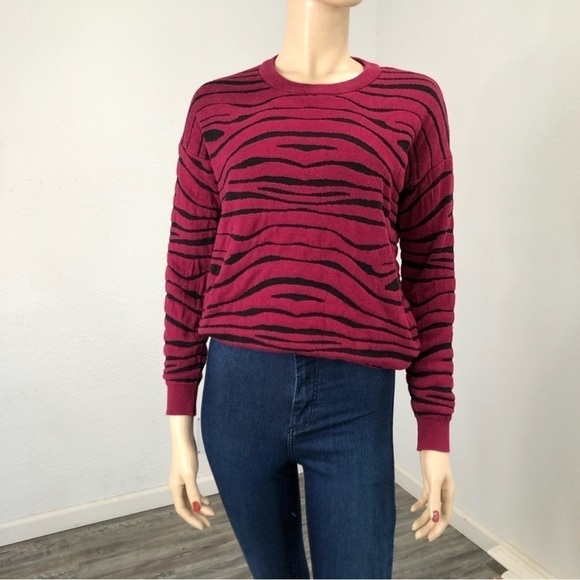T/O sweater tigers print red,black size:S - Picture 5 of 14